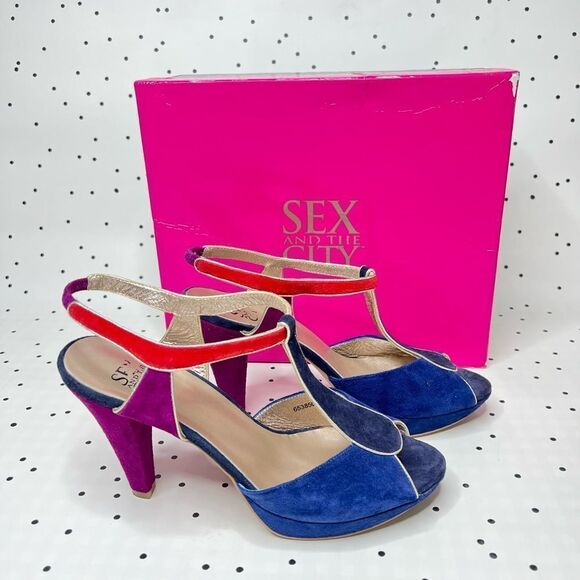 👠 SEX AND THE CITY 👠 collection high heels Germany GÖRTZ leather suede 8,5 39 - Picture 3 of 12